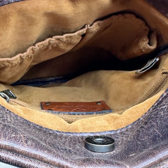 Patricia Nash Crossbody Bag Brown Leather Tooled Embossed Distressed Francesca - Picture 14 of 16